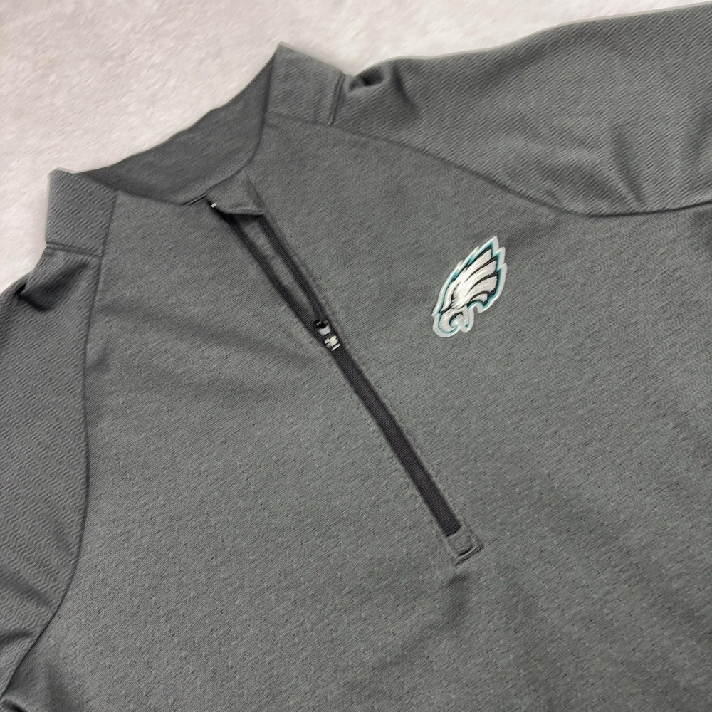 Philadelphia Eagles Antigua 1/4 Zip Jacket Women XL Gray NFL Football Pullover